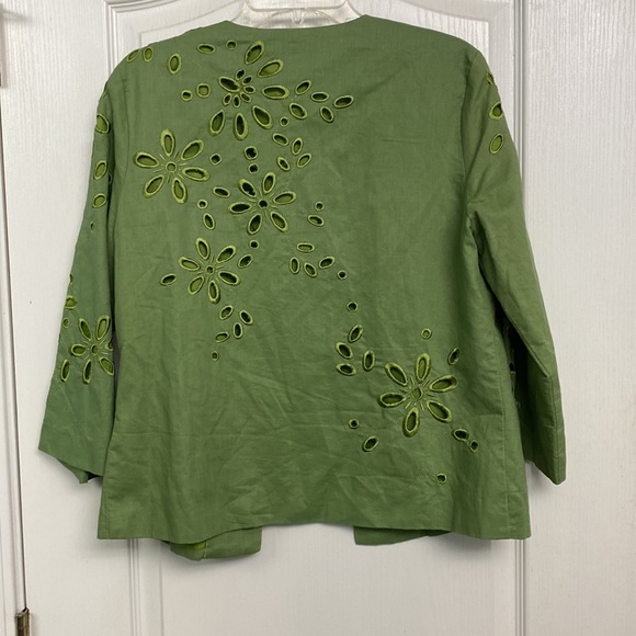 Linen green jacket - Picture 6 of 9